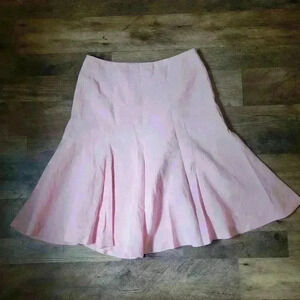 100% Linen Pink Island Company Skirt Size Small